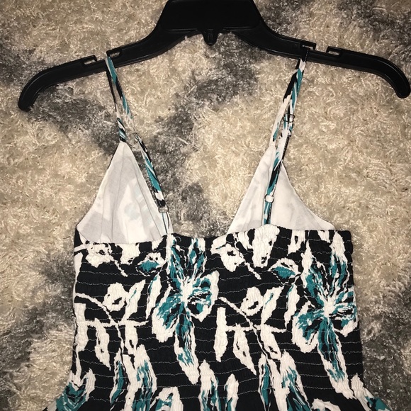 Small Spaghetti Strap Summer Mini Floral Dress - Picture 4 of 5